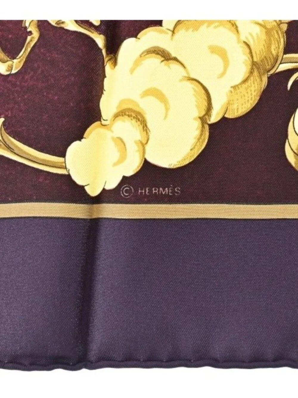 Hermes Bandana Scarf Purple